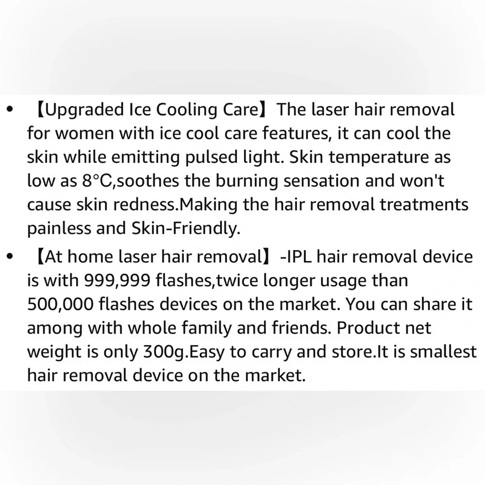 IPL Hair Removal with Ice Cooling Care Function Permanent 999k flashes #A5